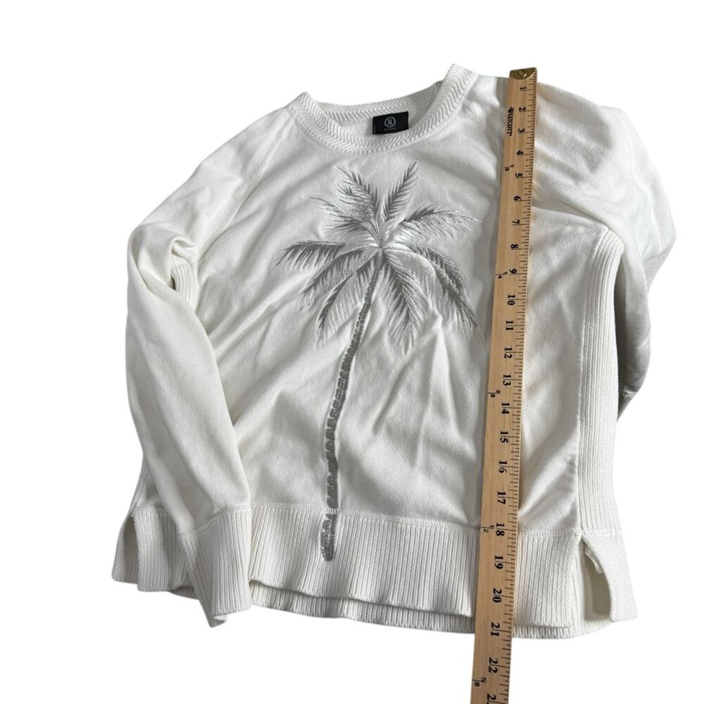 Bogner‎ Embroidered Palm Tree White Pullover Sweatshirt Women's US XS - Picture 6 of 10